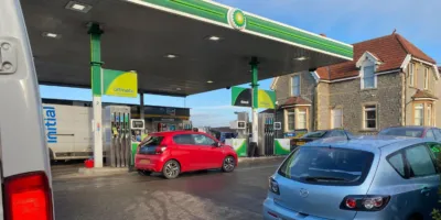 Forecourt of a petrol station