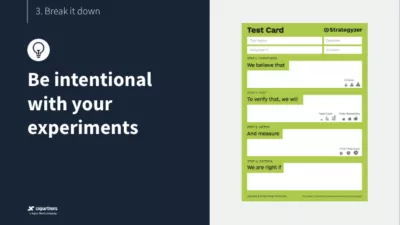 Image of a test card from Strategyzer.